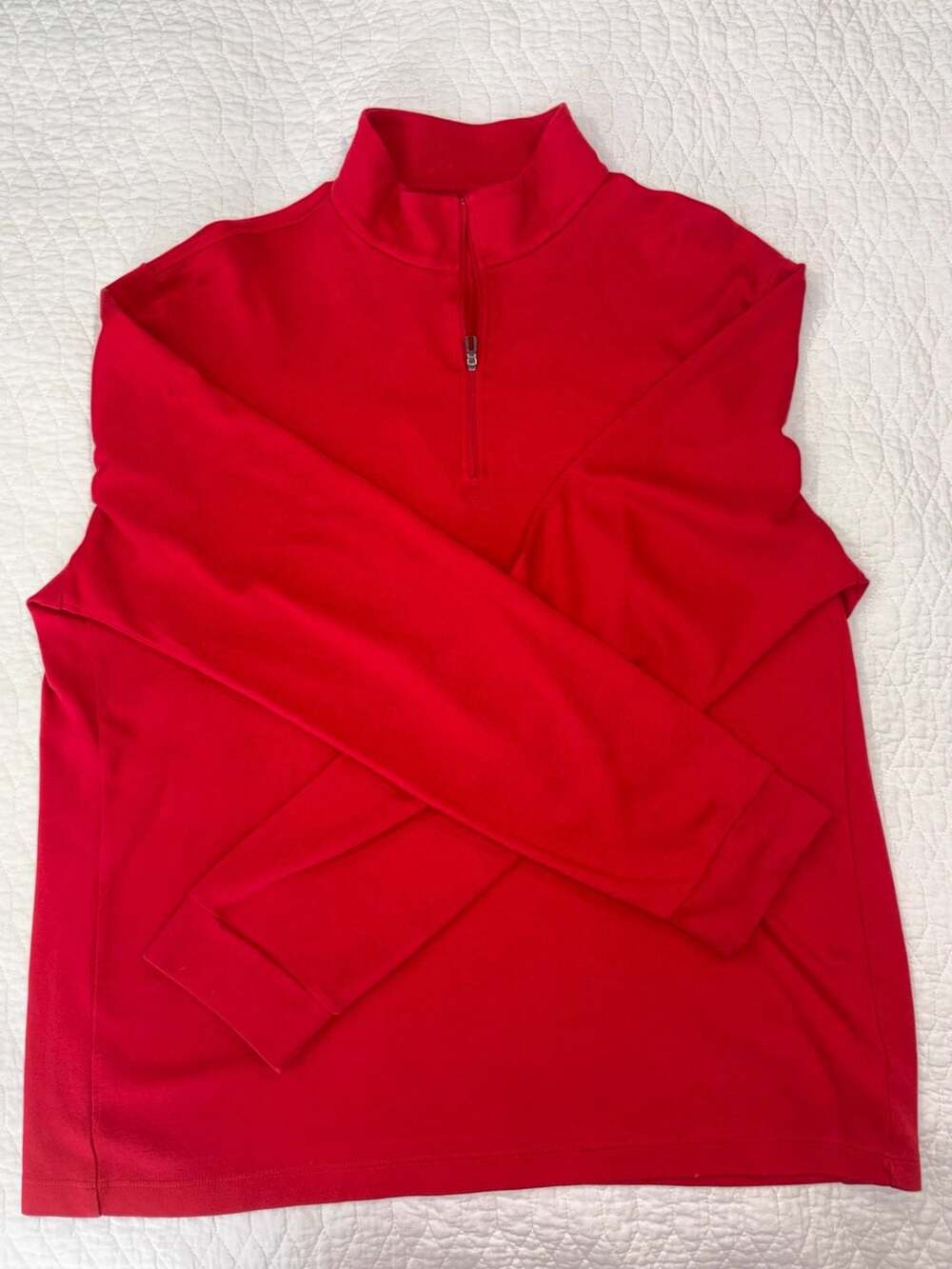 Polo Ralph Lauren Men’s XL Red 1/4 Zip Pullover Cotton Pony Logo Long Sleeve